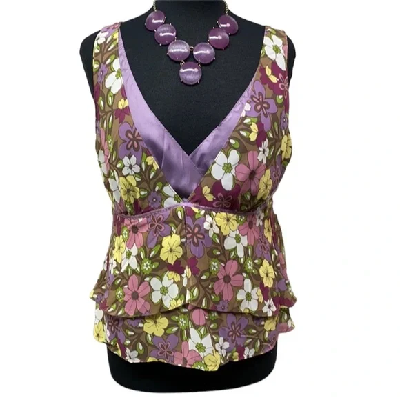 Old Navy Floral Tiered Blouse - Picture 1 of 6